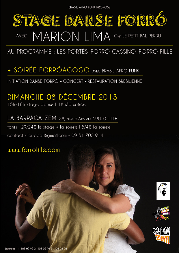 Stage danse forró avec Marion Lima / dimanche 08 décembre 2013